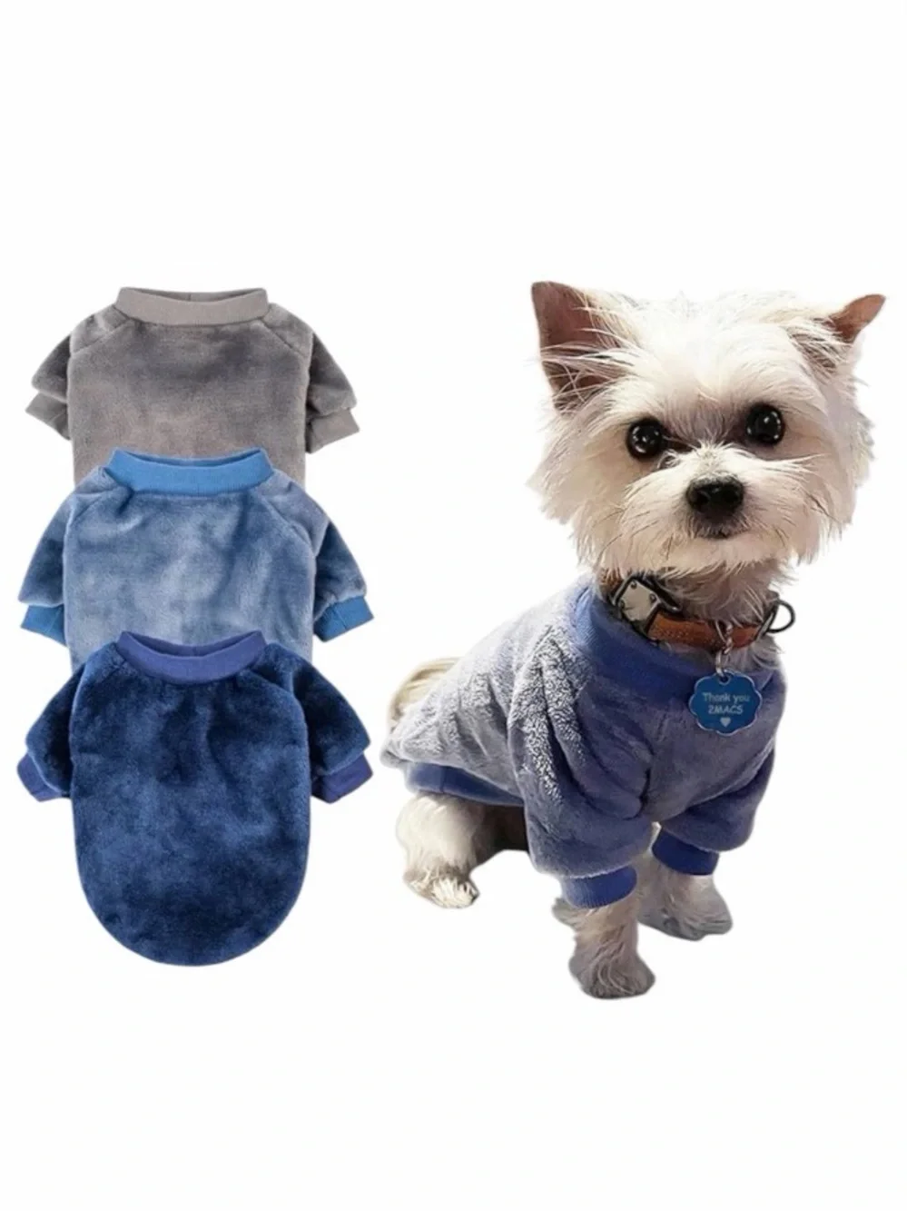 NWOT Set of Three (3) Plush Dog Sweaters